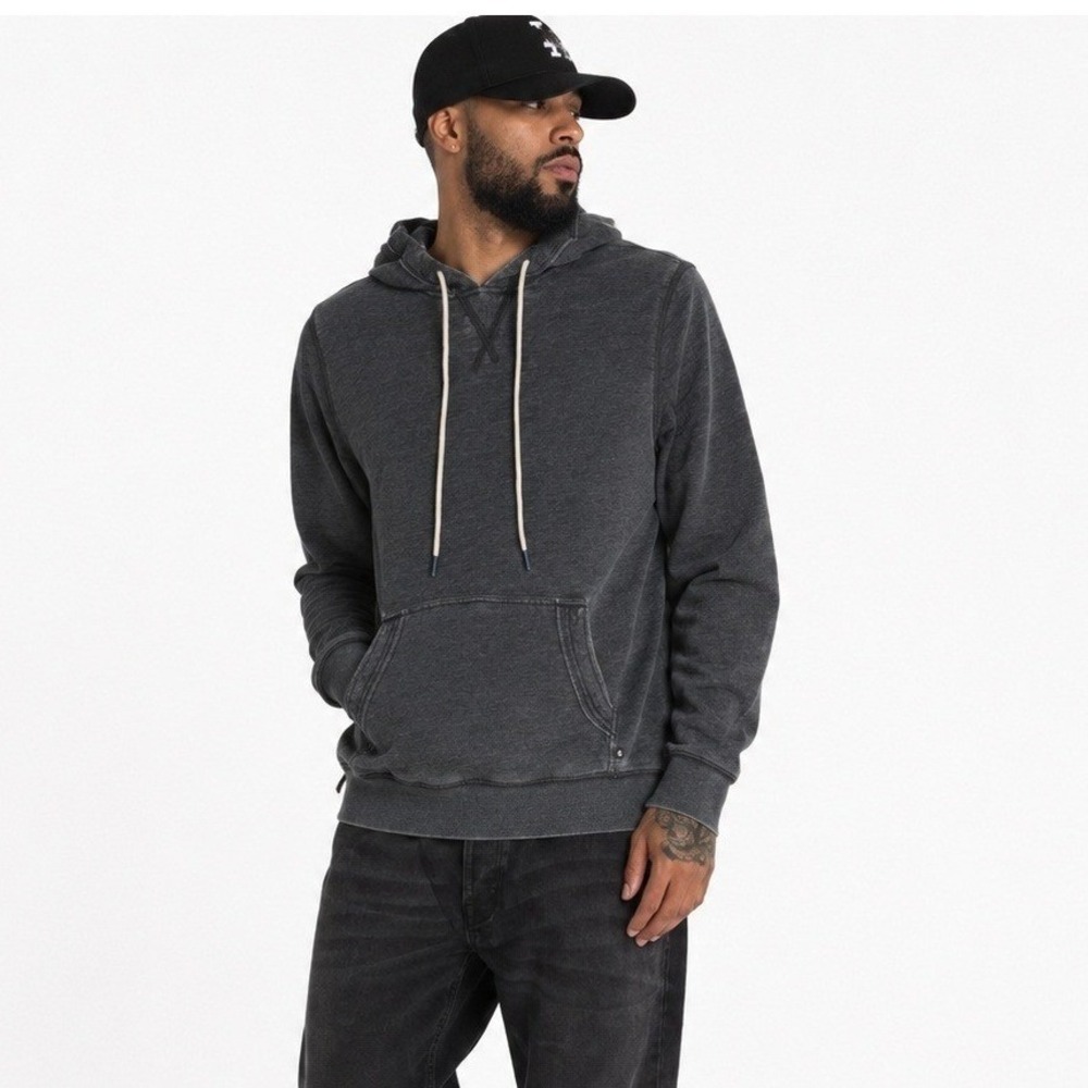 NWT Union Burnout Pullover Hoodie Charcoal Grey Skater Casual Size XL